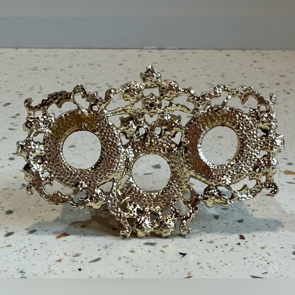 Vintage Gold Metal with Crystals‎ Trio Lipstick Holder or Brush Holder - Picture 13 of 13